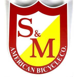 BIG SHIELD STICKER BMX bike decals sticker big S&M bike decals logo 8″ x 6.75″